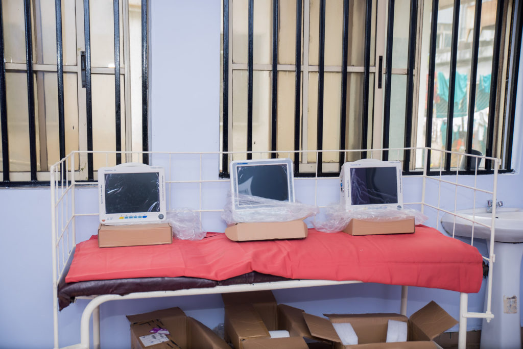Purchased 3 state of the art bedside patient monitoring equipment for the Children's Emergency Centre, LUTH. Sponsored by Cussons Baby and Premier